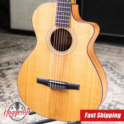 Taylor 112ce-N Nylon Grand Concert Acoustic/Electric Guitar with Gig Bag
