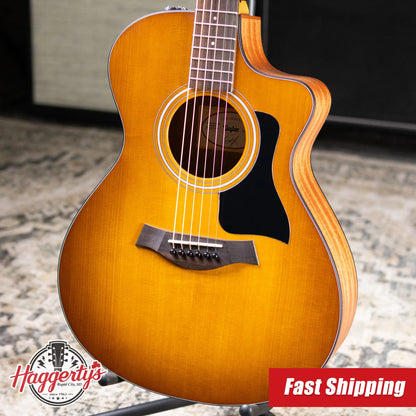 Taylor 112ce Special Edition Grand Concert Acoustic/Electric Guitar - Honeyburst with Gig Bag