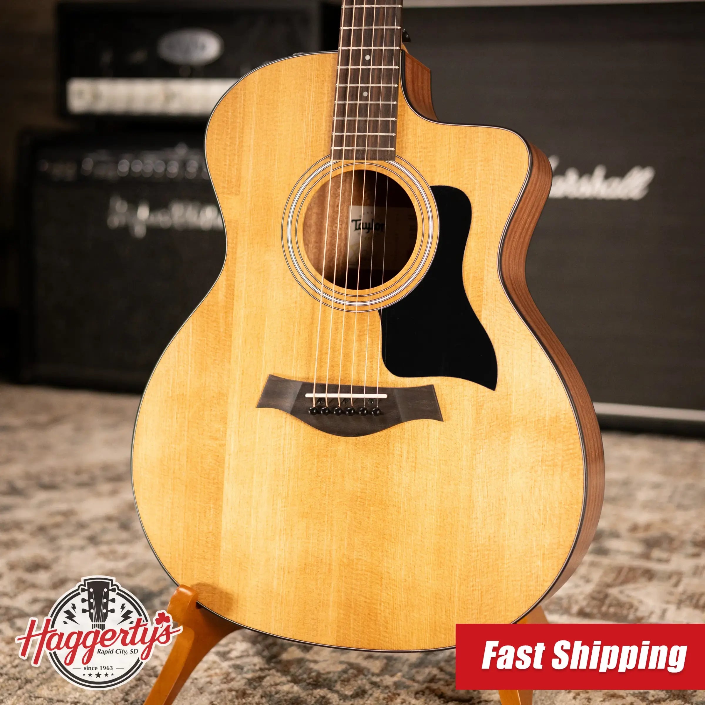 Taylor 114ce Grand Auditorium Acoustic/Electric Guitar - Sapele with Gig Bag - Factory Demo