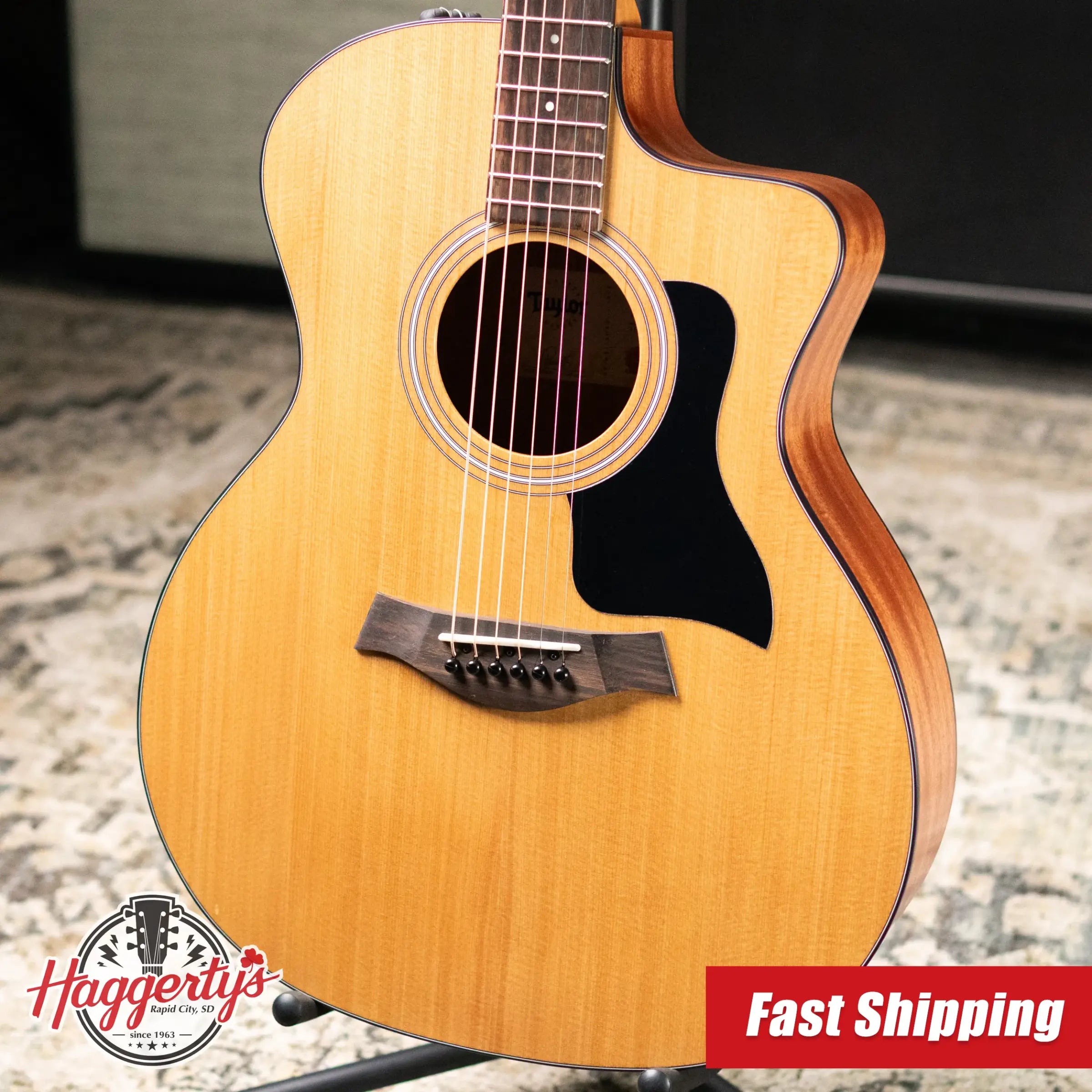 Taylor 114ce Grand Auditorium Acoustic/Electric Guitar - Sapele with Gig Bag - Demo