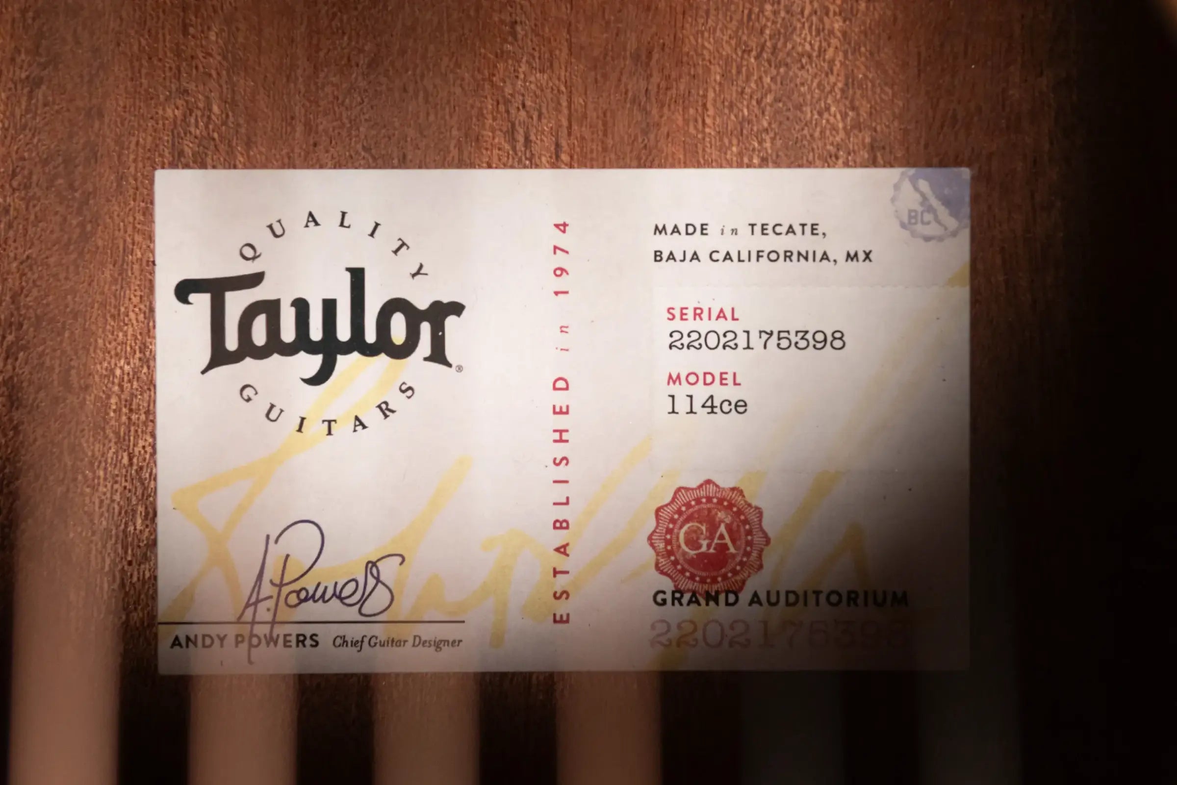 Taylor 114ce Grand Auditorium Acoustic/Electric Guitar with Gig Bag