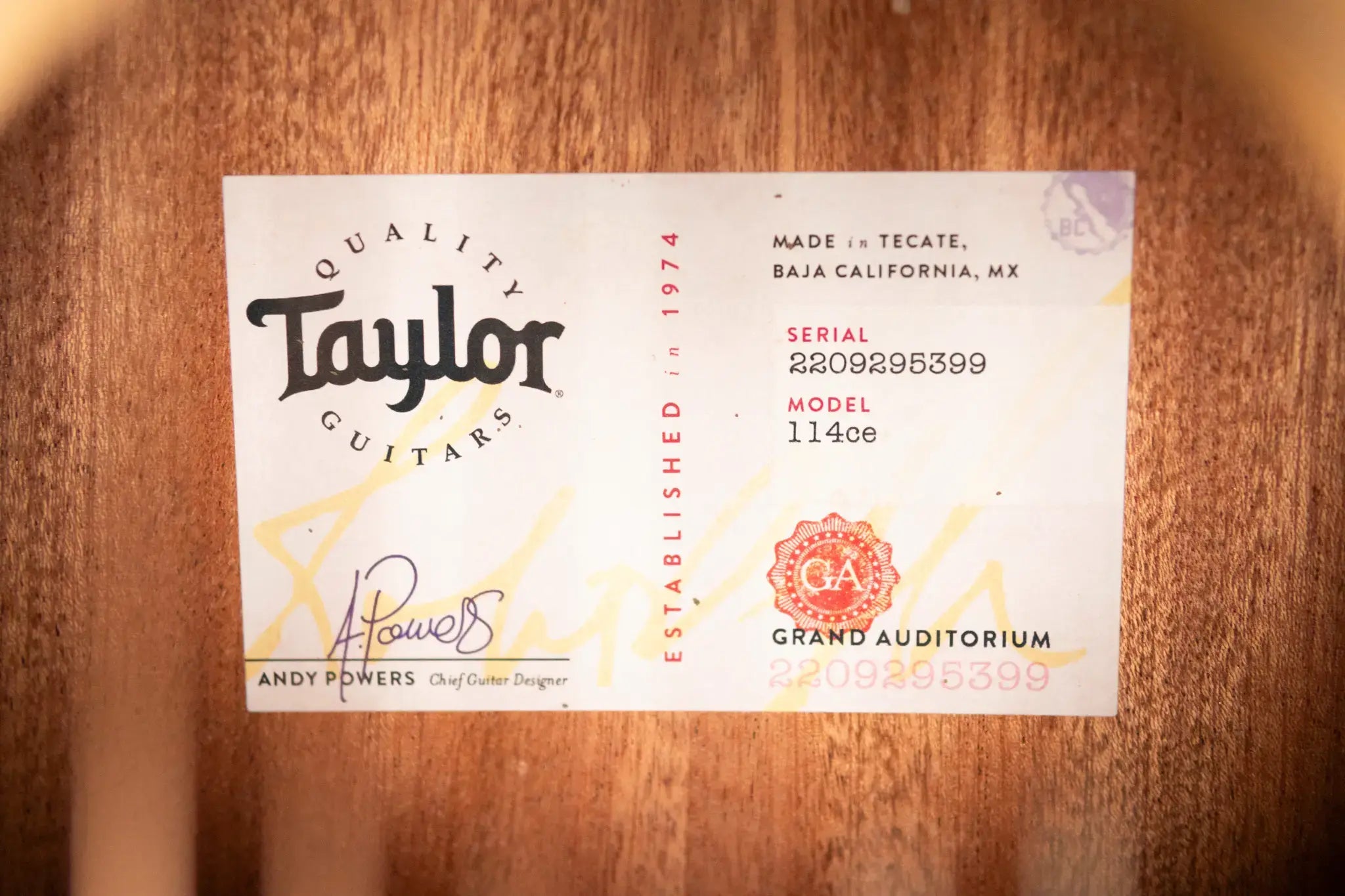 Taylor 114ce Grand Auditorium Acoustic/Electric Guitar with Gig Bag