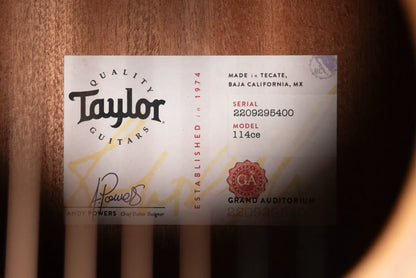 Taylor 114ce Grand Auditorium Acoustic/Electric Guitar with Gig Bag