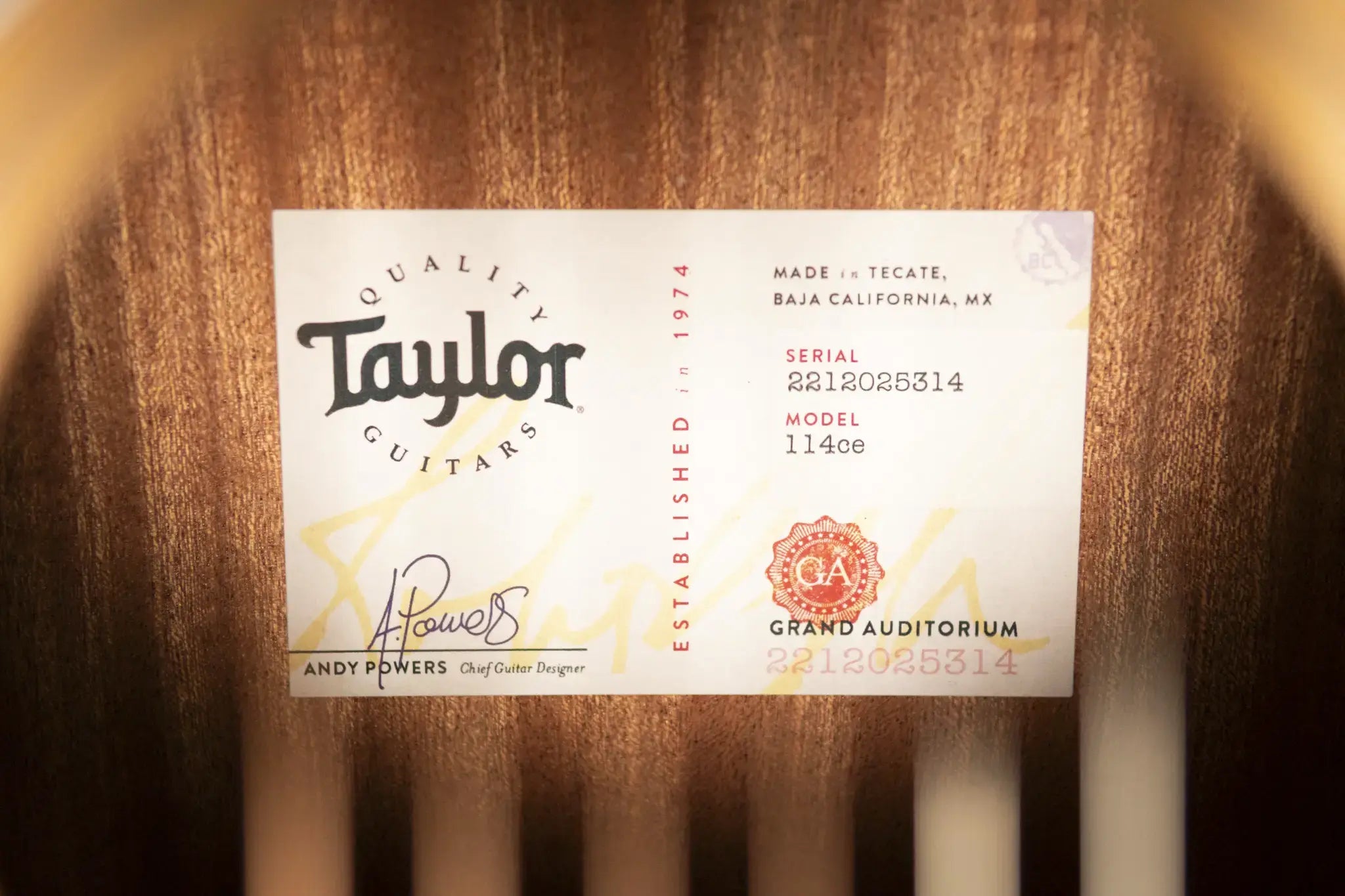 Taylor 114ce Grand Auditorium Acoustic/Electric Guitar with Gig Bag