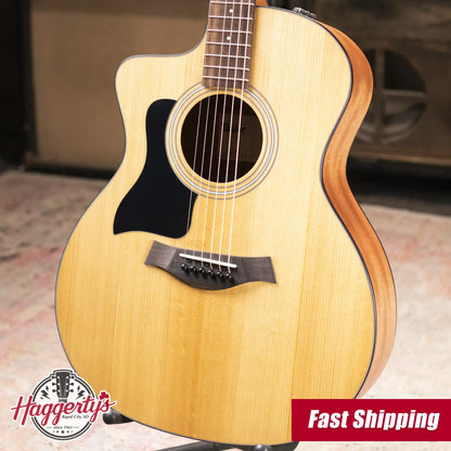Taylor 114ce Left-Handed Grand Auditorium Acoustic/Electric Guitar with Gig Bag