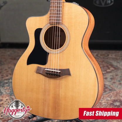 Taylor 114ce Left-Handed Grand Auditorium Acoustic/Electric Guitar with Gig Bag