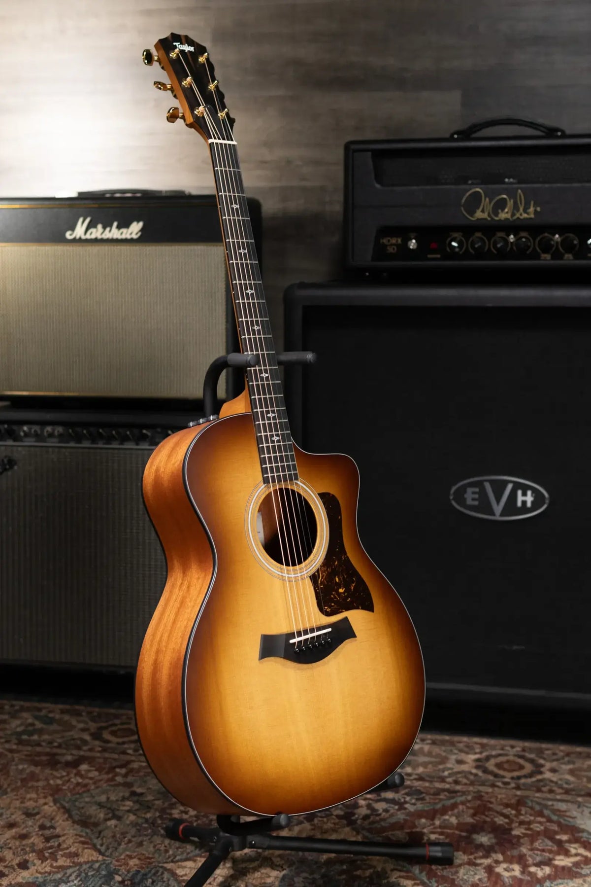 Taylor 114ce Sunset Blvd Grand Auditorium Acoustic/Electric Guitar - Shaded Edgeburst with Gig Bag