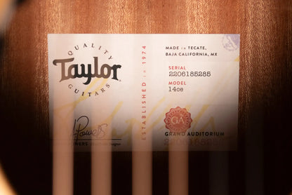 Taylor 14ce Grand Auditorium Acoustic/Electric Guitar with Gig Bag