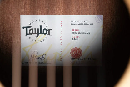 Taylor 14ce Grand Auditorium Acoustic/Electric Guitar with Gig Bag