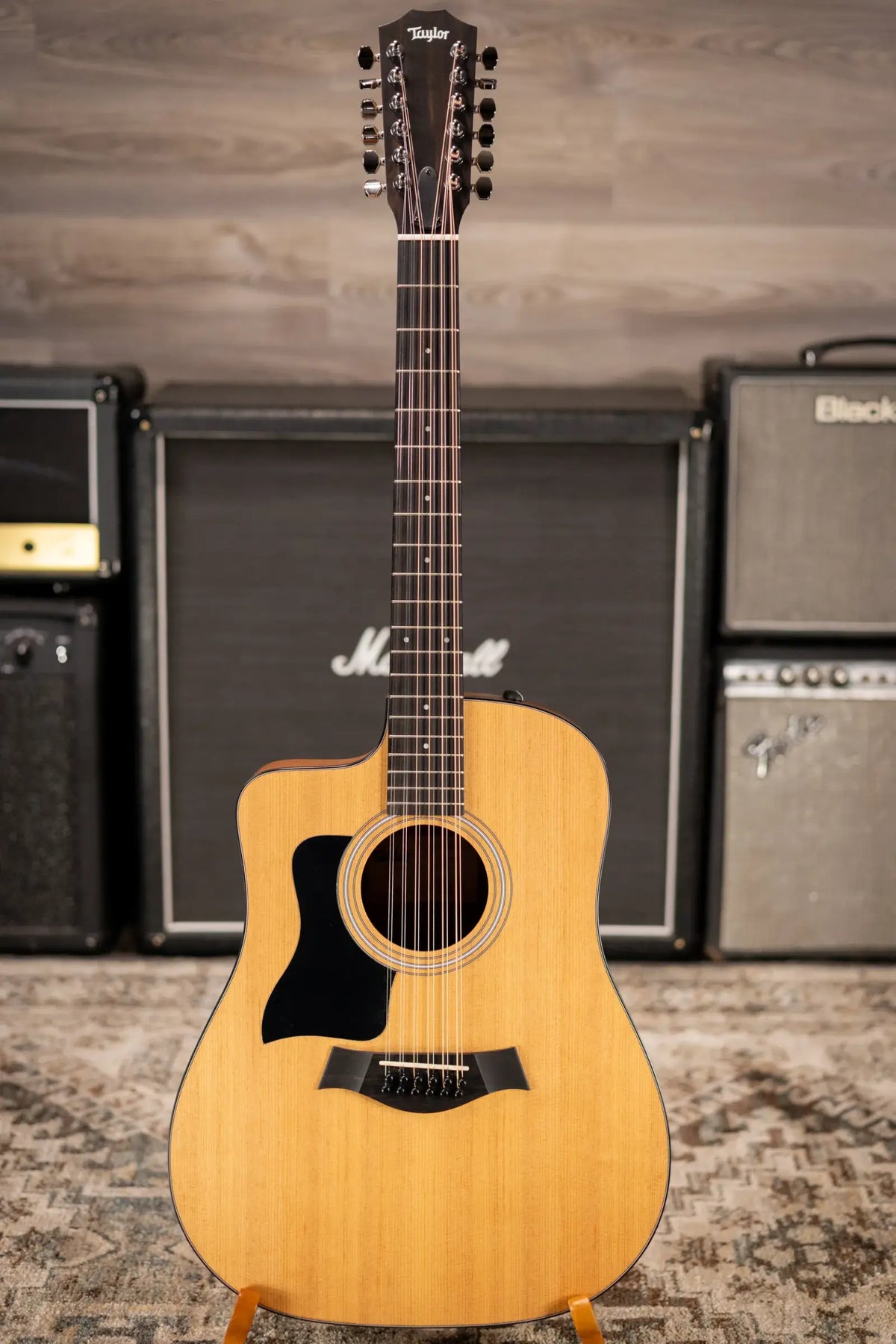 Taylor 150ce Left-Handed 12-String Dreadnought Acoustic/Electric Guitar - Natural with Gig Bag