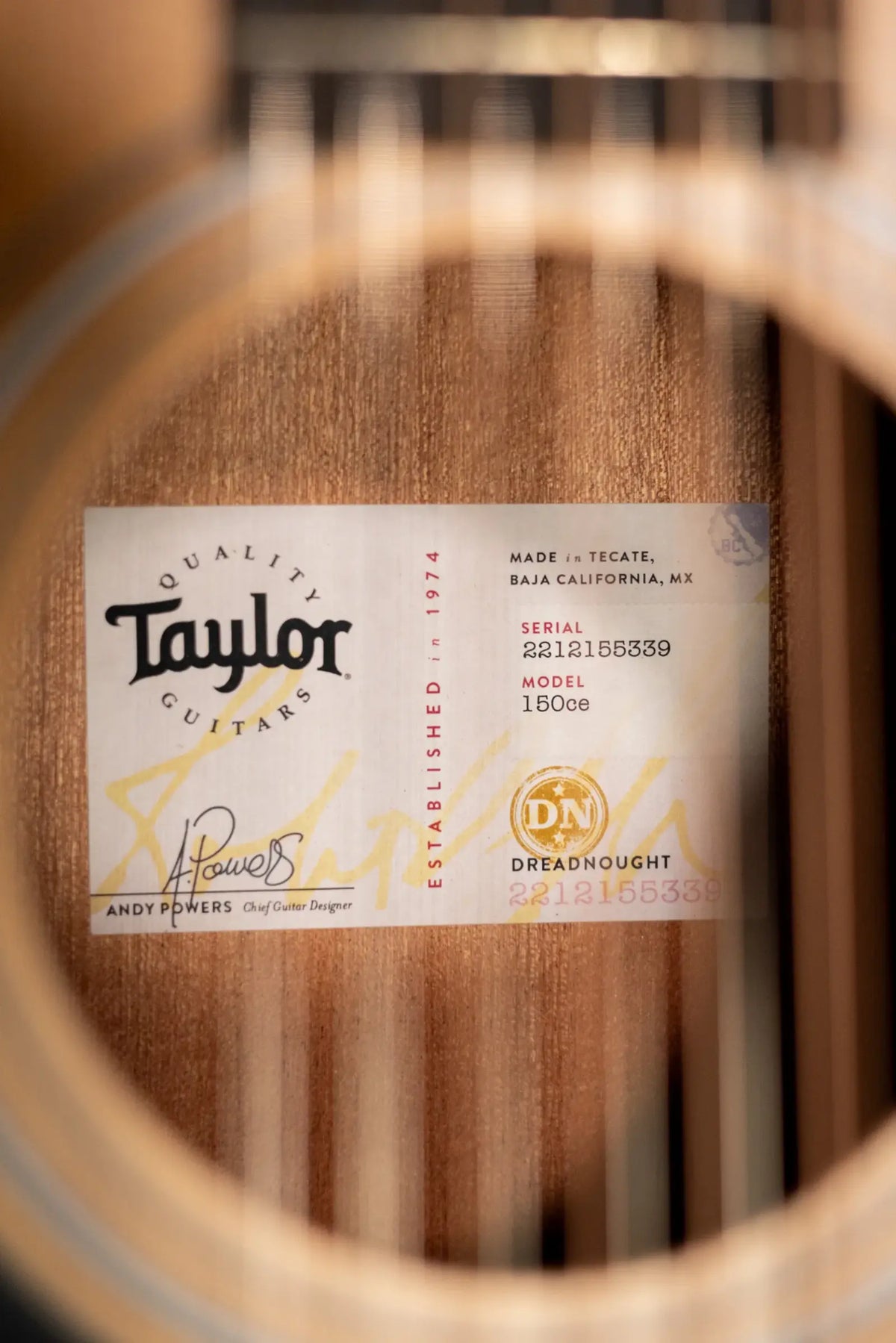Taylor 150ce Left-Handed 12-String Dreadnought Acoustic/Electric Guitar - Natural with Gig Bag