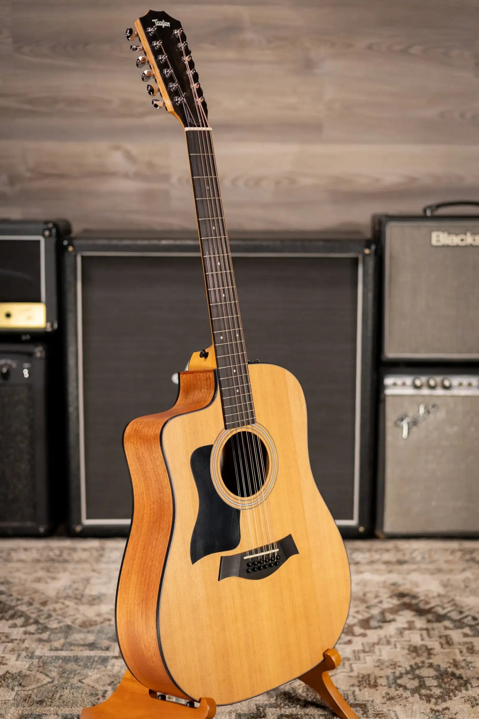 Taylor 150ce Left-Handed 12-String Dreadnought Acoustic/Electric Guitar - Natural with Gig Bag