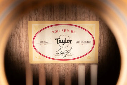 Taylor 212ce Grand Concert Acoustic/Electric Guitar with Gig Bag