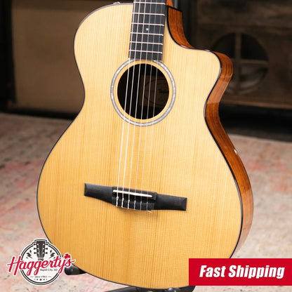 Taylor 212ce-N Plus Nylon Grand Concert Acoustic/Electric Guitar with Aerocase