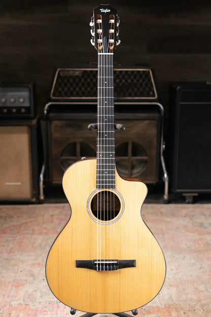 Taylor 212ce-N Plus Nylon Grand Concert Acoustic/Electric Guitar with Aerocase