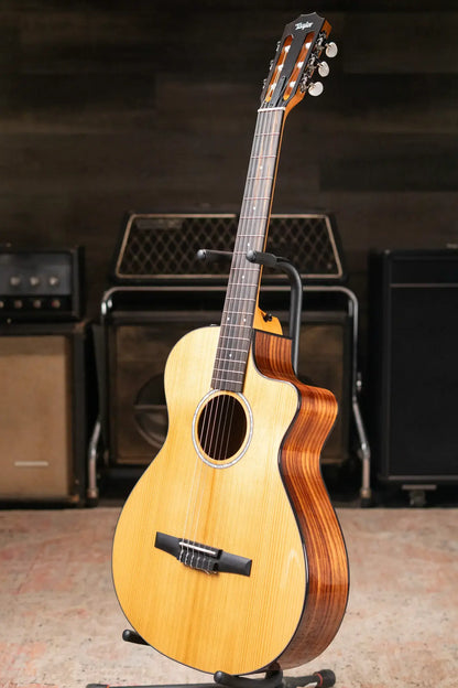 Taylor 212ce-N Plus Nylon Grand Concert Acoustic/Electric Guitar with Aerocase