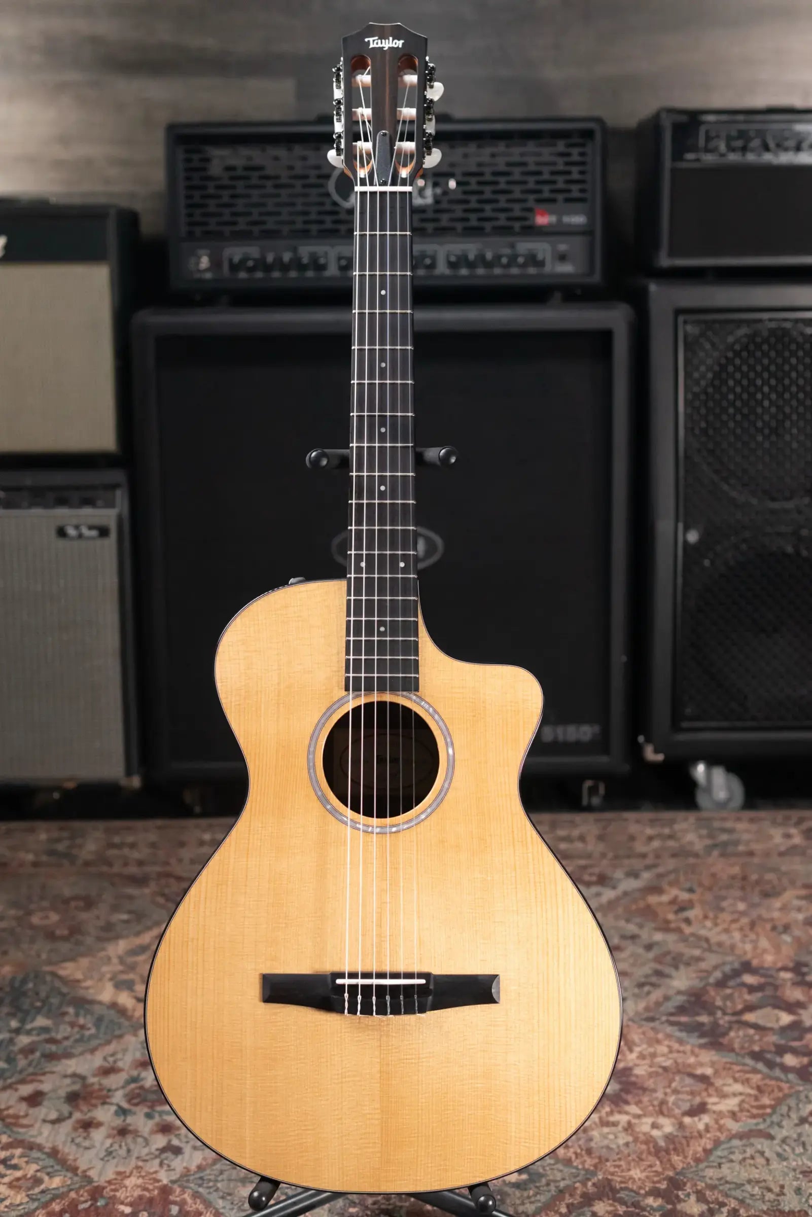 Taylor 212ce-N Plus Nylon Grand Concert Acoustic/Electric Guitar with Aerocase