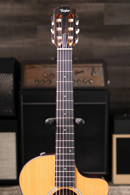 Taylor 212ce-N Plus Nylon Grand Concert Acoustic/Electric Guitar with Aerocase