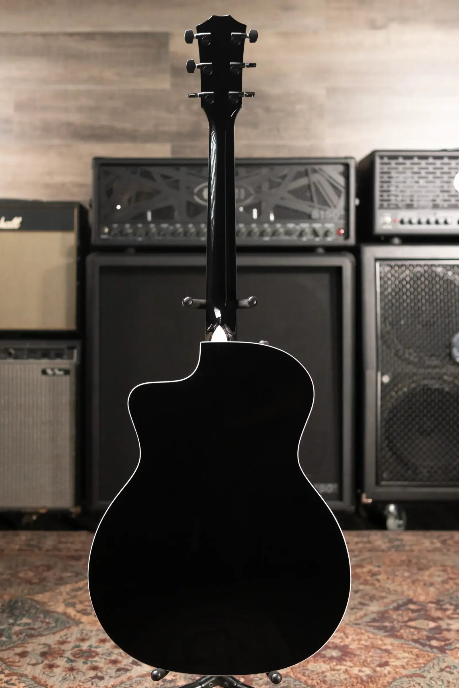 Taylor 214ce-BLK Plus Grand Auditorium Acoustic/Electric Guitar - Black with Aerocase - Factory Demo