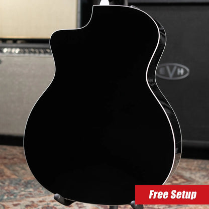 Taylor 214ce-BLK Plus Grand Auditorium Acoustic/Electric Guitar - Black with Aerocase - Factory Demo
