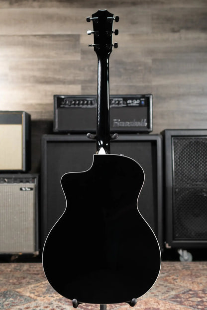 Taylor 214ce-BLK Plus Grand Auditorium Acoustic/Electric Guitar - Black with Aerocase - Factory Demo