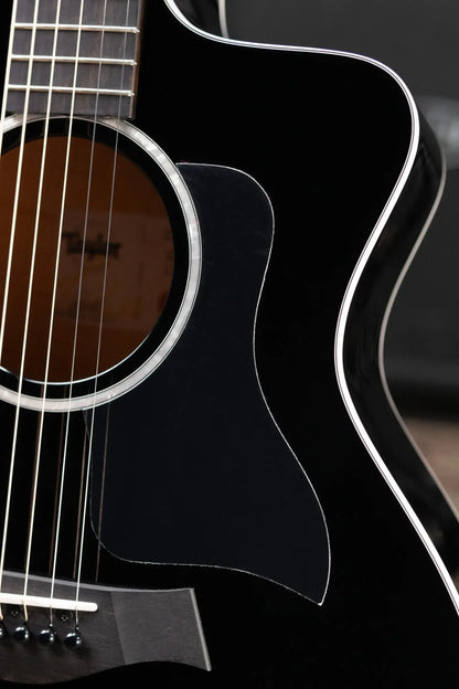 Taylor 214ce-BLK Plus Grand Auditorium Acoustic/Electric Guitar - Black with Aerocase - Factory Demo