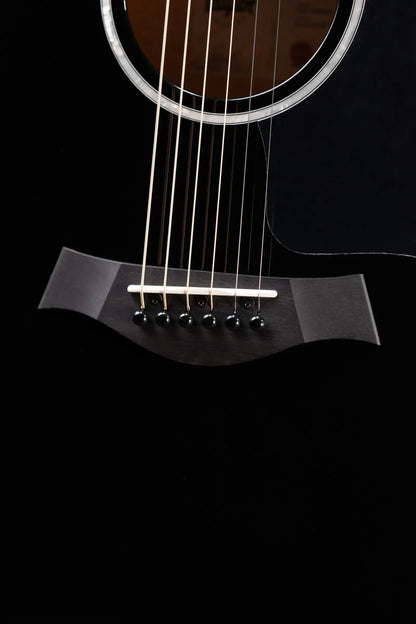 Taylor 214ce-BLK Plus Grand Auditorium Acoustic/Electric Guitar - Black with Aerocase - Factory Demo