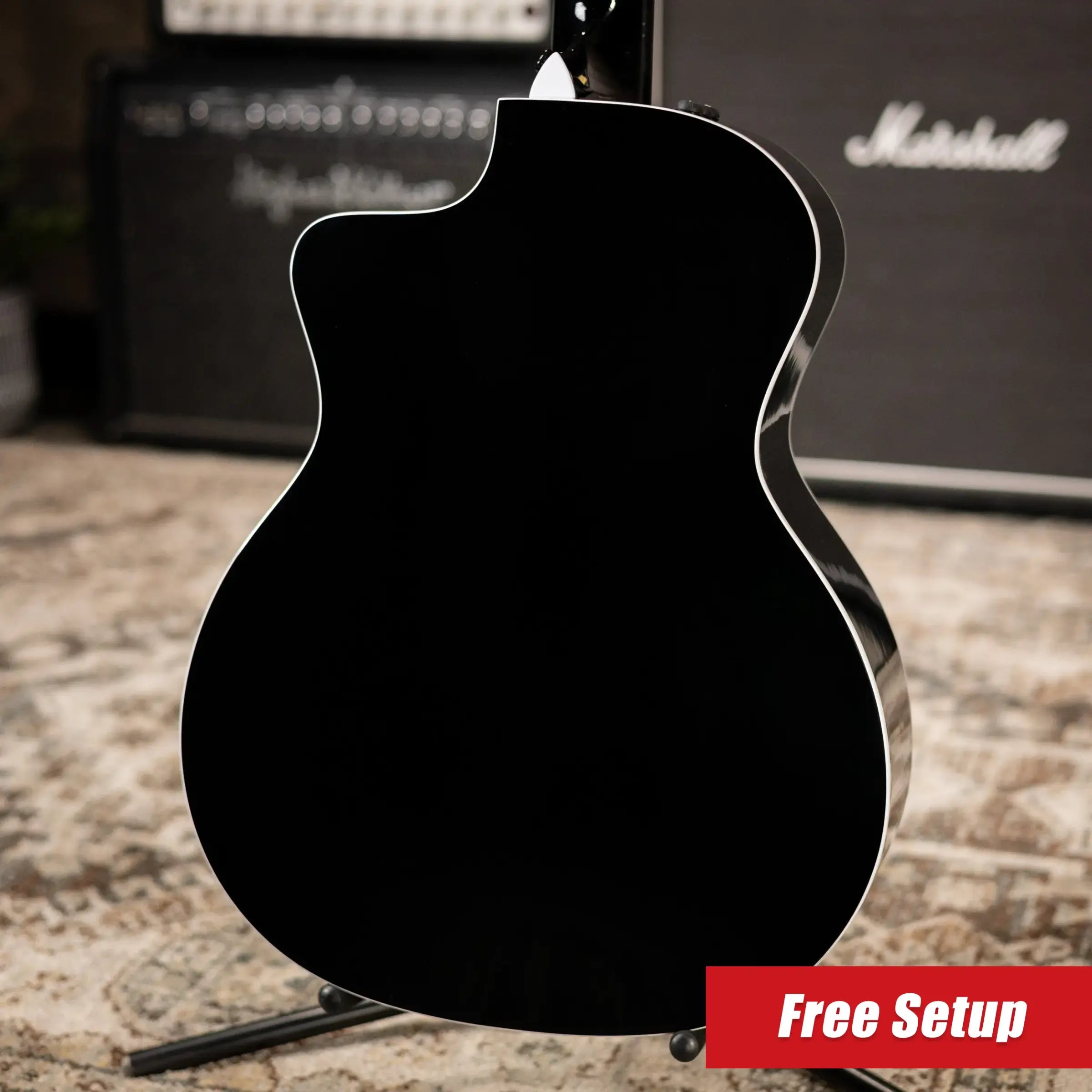 Taylor 214ce-BLK Plus Grand Auditorium Acoustic/Electric Guitar - Black with Hardshell Case