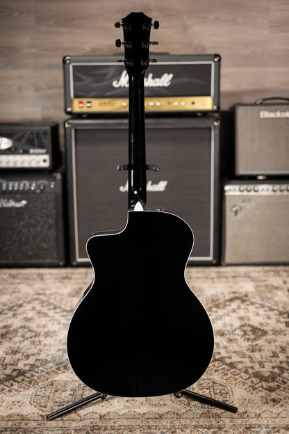 Taylor 214ce-BLK Plus Grand Auditorium Acoustic/Electric Guitar - Black with Hardshell Case
