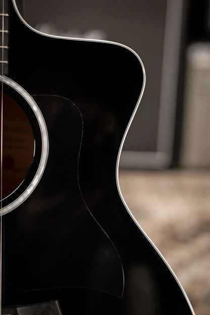 Taylor 214ce-BLK Plus Grand Auditorium Acoustic/Electric Guitar - Black with Hardshell Case