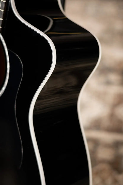 Taylor 214ce-BLK Plus Grand Auditorium Acoustic/Electric Guitar - Black with Hardshell Case