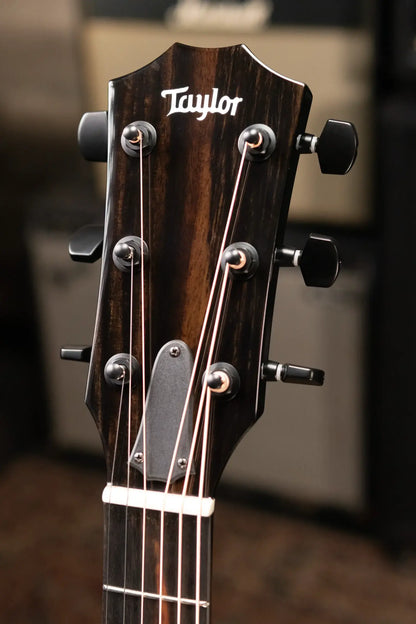 Taylor 214ce-BLK Plus Left-Hand Grand Auditorium Acoustic/Electric Guitar - Black with Aerocase - Factory Demo