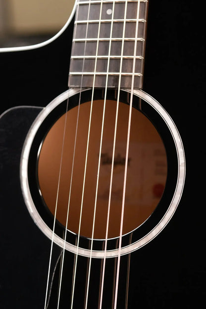 Taylor 214ce-BLK Plus Left-Hand Grand Auditorium Acoustic/Electric Guitar - Black with Aerocase - Factory Demo