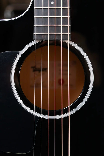 Taylor 214ce-BLK Plus Left-Hand Grand Auditorium Acoustic/Electric Guitar - Black with Aerocase