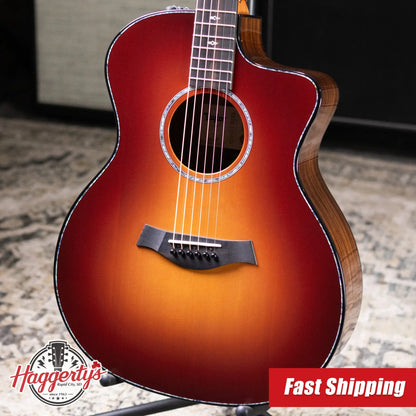 Taylor 214ce DLX Sunset Blvd Grand Auditorium Acoustic/Electric Guitar - Sepia Burst with Hardshell Case