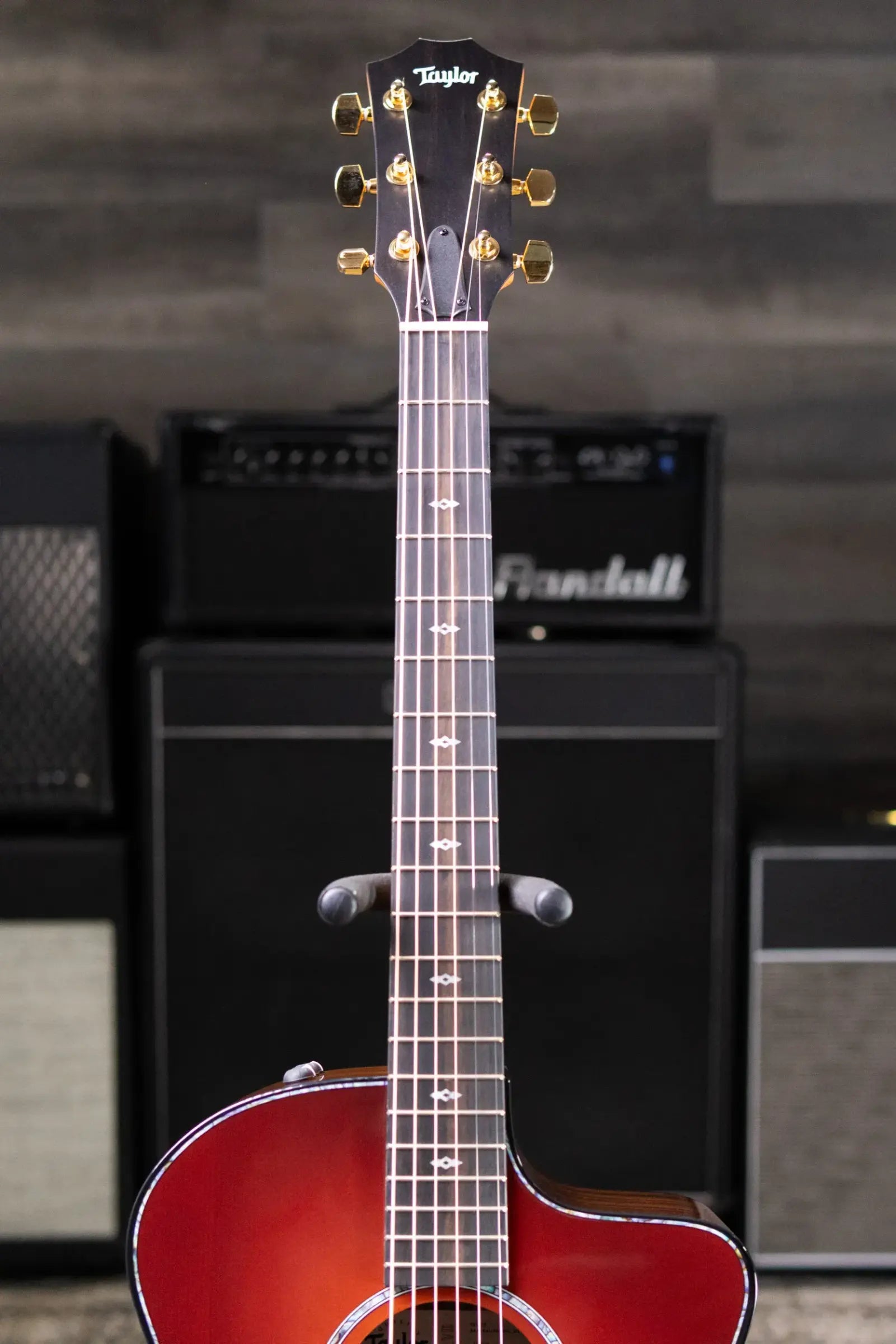 Taylor 214ce DLX Sunset Blvd Grand Auditorium Acoustic/Electric Guitar - Sepia Burst with Hardshell Case