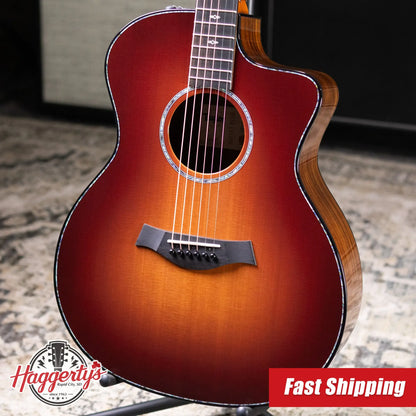 Taylor 214ce DLX Sunset Blvd Grand Auditorium Acoustic/Electric Guitar - Sepia Burst with Hardshell Case