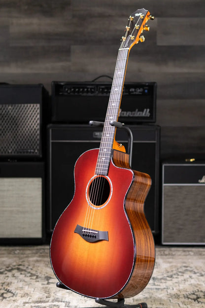 Taylor 214ce DLX Sunset Blvd Grand Auditorium Acoustic/Electric Guitar - Sepia Burst with Hardshell Case