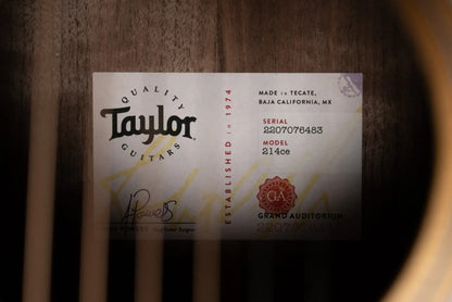 Taylor 214ce Grand Auditorium Acoustic/Electric Guitar with Gig Bag