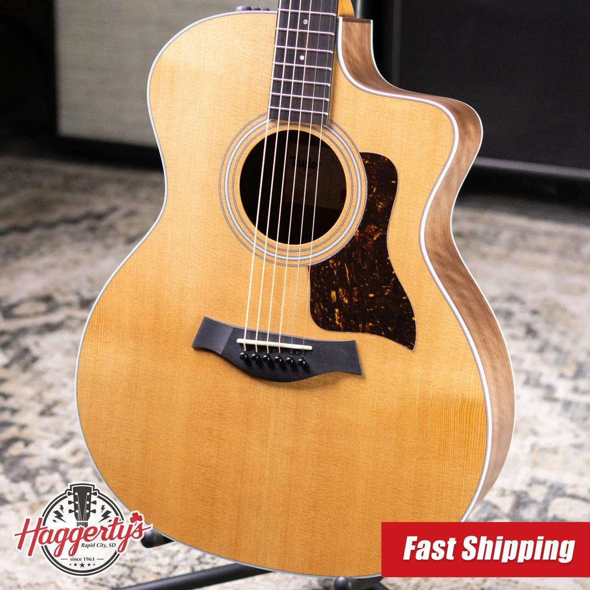Taylor 214ce Grand Auditorium Acoustic/Electric Guitar with Gig Bag - Factory Used
