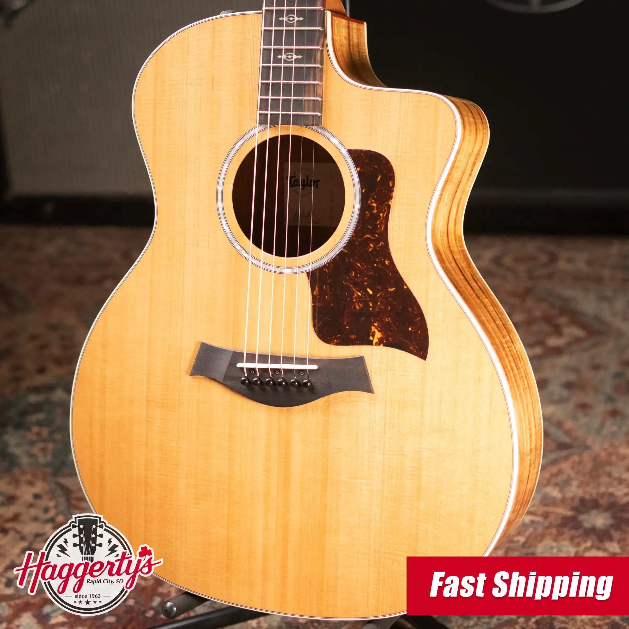 Taylor 214ce-K DLX Grand Auditorium Acoustic/Electric Guitar with Hardshell Case
