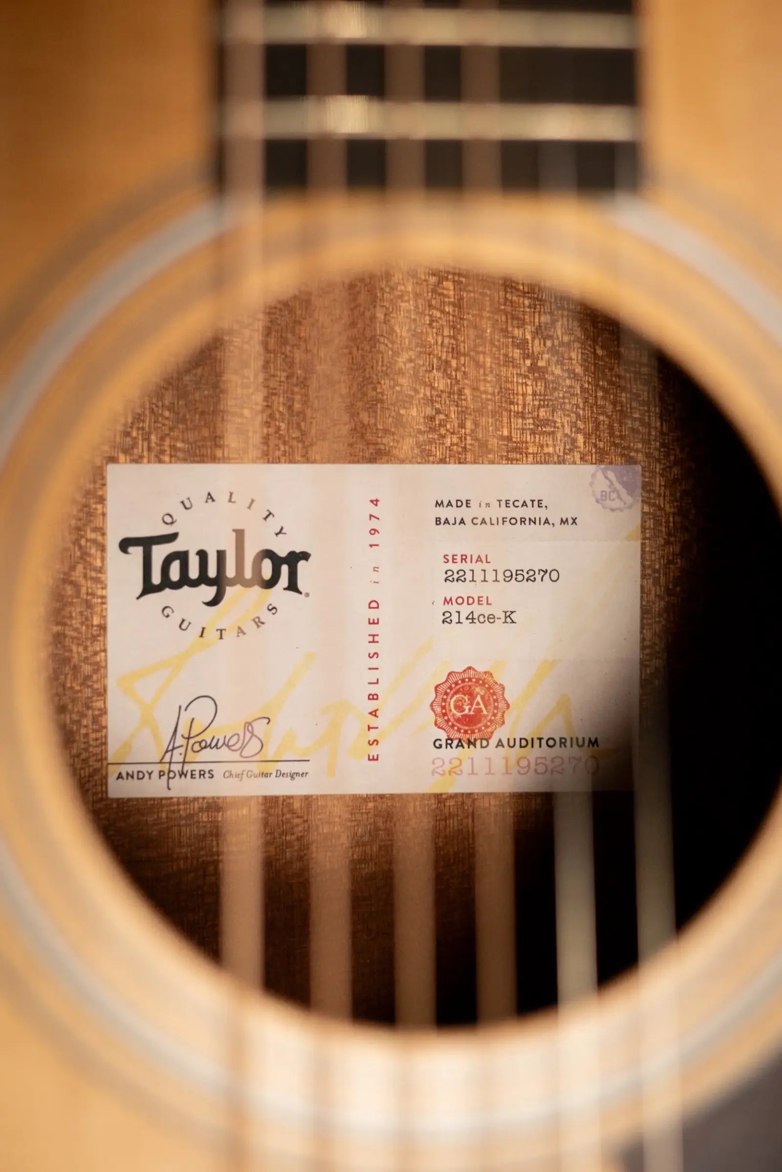 Taylor 214ce-K Grand Auditorium Acoustic-Electric Guitar with Structured Gig Bag