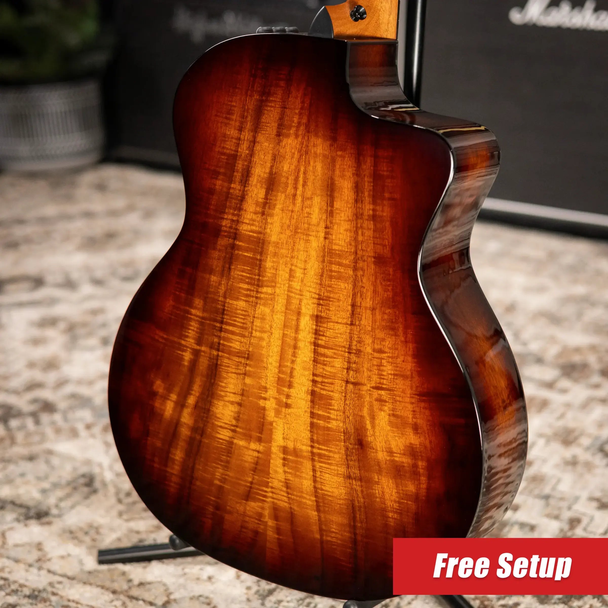 Taylor 214ce-K SB Plus Left-Handed Grand Auditorium Acoustic/Electric Guitar - Sunburst with Aerocase - Factory Demo