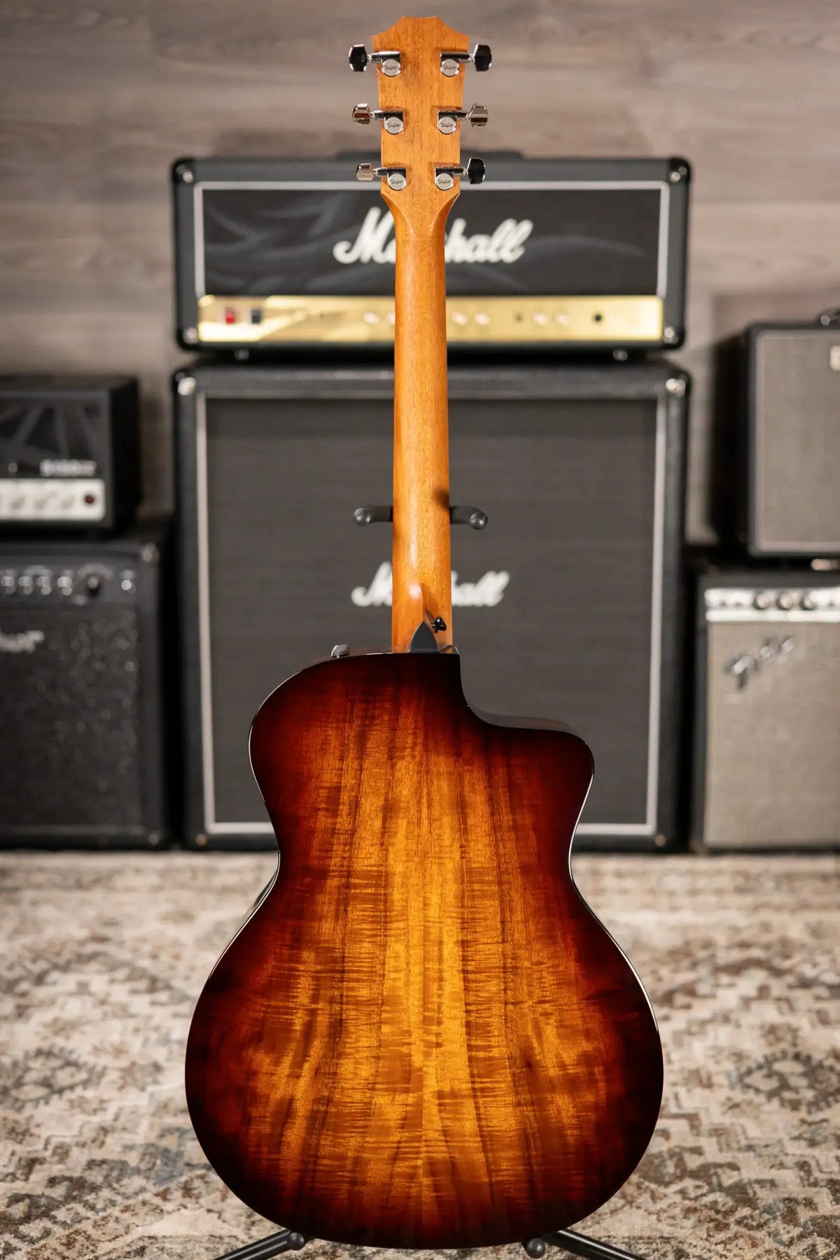 Taylor 214ce-K SB Plus Left-Handed Grand Auditorium Acoustic/Electric Guitar - Sunburst with Aerocase - Factory Demo