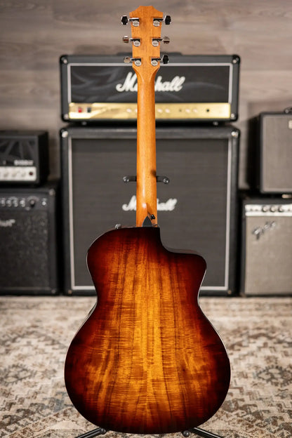 Taylor 214ce-K SB Plus Left-Handed Grand Auditorium Acoustic/Electric Guitar - Sunburst with Aerocase - Factory Demo