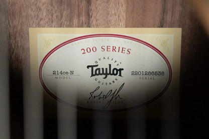 Taylor 214ce-N Nylon Grand Auditorium Acoustic/Electric Guitar with Gig Bag