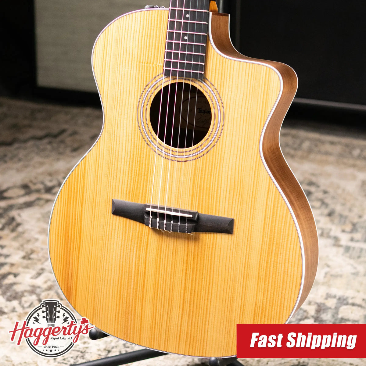 Taylor 214ce-N Nylon Grand Auditorium Acoustic/Electric Guitar with Gig Bag