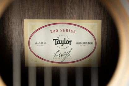 Taylor 214ce-N Nylon Grand Auditorium Acoustic/Electric Guitar with Gig Bag