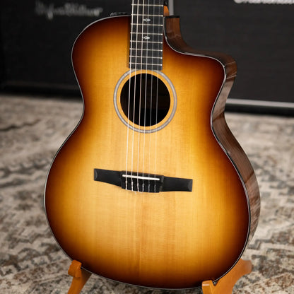 Taylor 214ce-N Plus Sunset Blvd Nylon Grand Auditorium Acoustic/Electric Guitar - Shaded Edge Burst with Aerocase