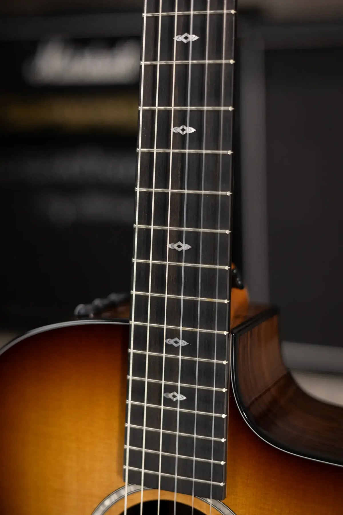 Taylor 214ce-N Plus Sunset Blvd Nylon Grand Auditorium Acoustic/Electric Guitar - Shaded Edge Burst with Aerocase